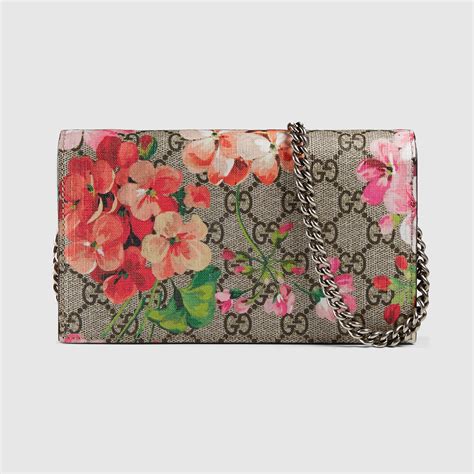 gucci blooms supreme chain wallet|wallet Gucci new collection.